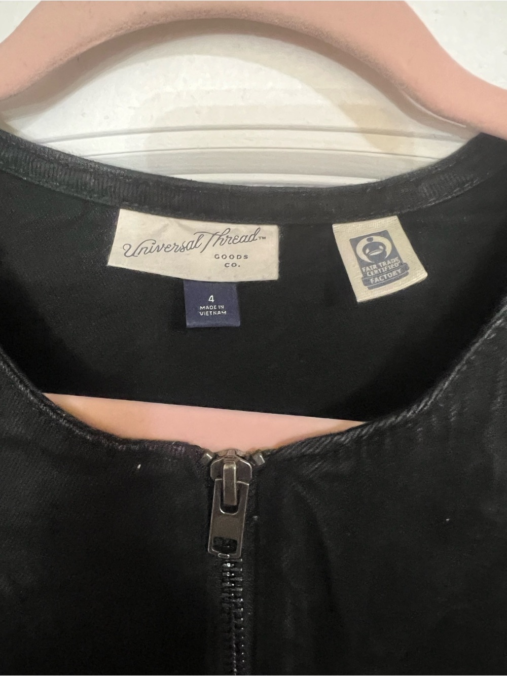Universal Thread Black Full Length (30” inseam) Jumpsuit, Jean Material. Small